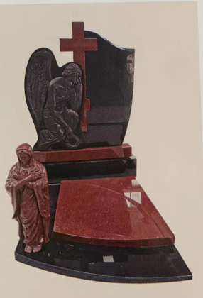 China Xingyan - Religieus thema Steen snijwerk Tombstone (engel en Maagd Maria gevormd)