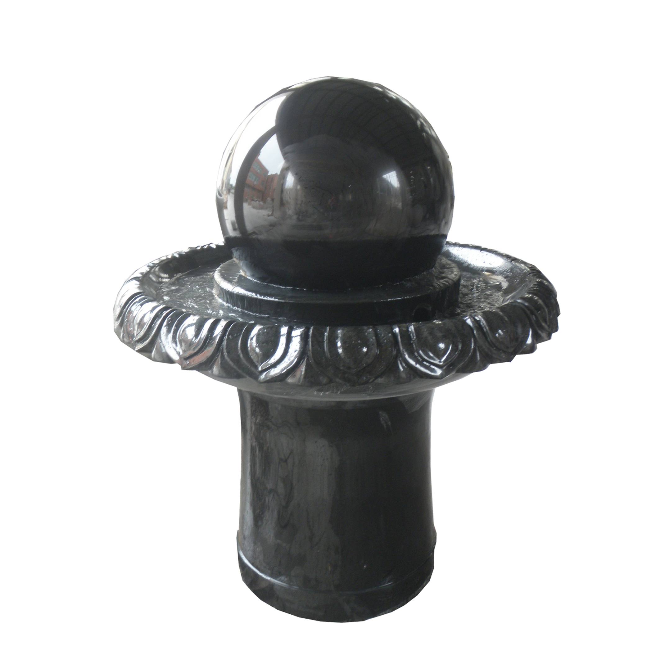 Granieten tuinornament Rolling Ball-fontein