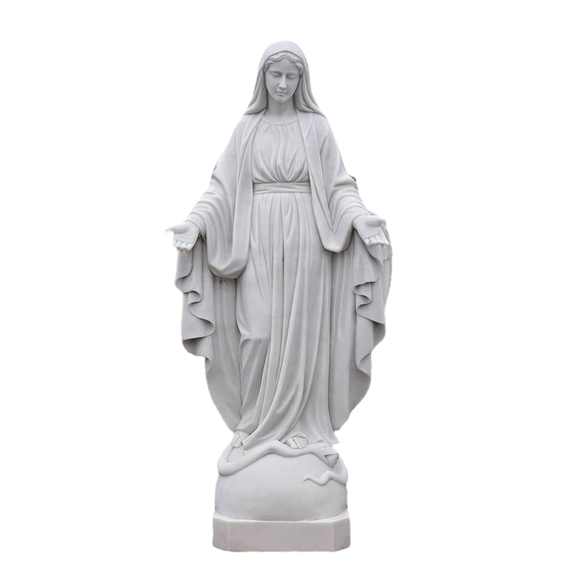 Marmeren tuin Maagd Maria-standbeeld