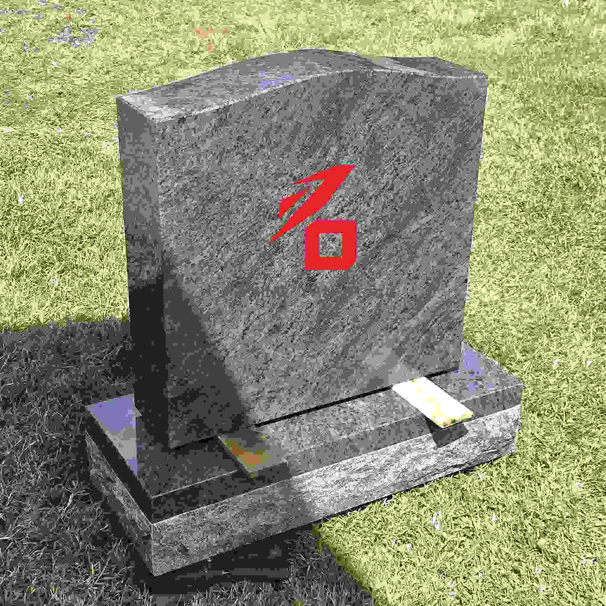 Eenvoudig granieten enkel monument